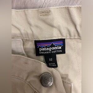Vintage Patagonia Shorts 32 Beige Organic Cotton Stand Up Hiking Canvas Mens